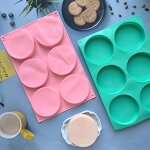 Round Silicone Mold Manufacturer - Custom 6-Cavity Soap Making Mold Bulk