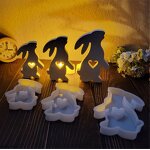 Easter Bunny Mold Manufacturer - Custom Standing Ornament Plaster Silicone Molds