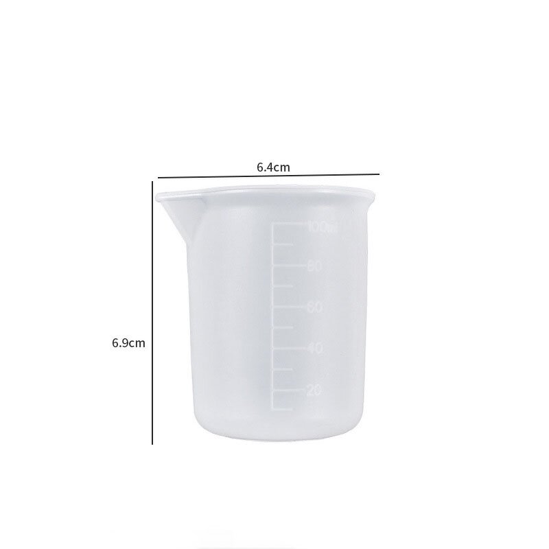 Resin Measuring Cup Factory - OEM Crystal Non-stick Silicone 100ml Mixing Cup