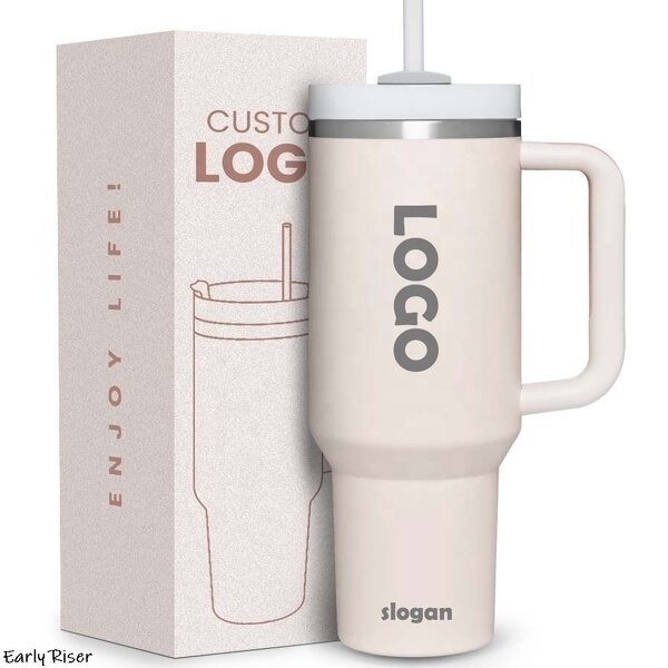 Car Cup Manufacturer - OEM 40oz Handle Straw 304 Stainless Steel Insulated