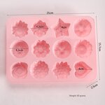 Flower Ice Cube Mold Manufacturer - Custom 12-Cavity Cake Chocolate Candy Mold