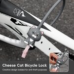 Bike Lock Manufacturer - Cute Silicone Steel Cable Anti-Theft