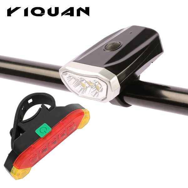 Bike Light Set Supplier - USB Rechargeable Front Rear Flashlight