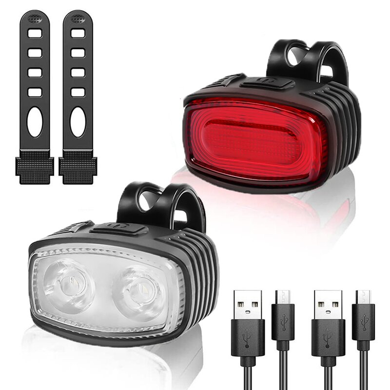 Bicycle Handlebar Light Factory - Red White Waterproof Rechargeable