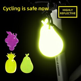 Bicycle Reflective Patches Supplier - Cartoon Fruit Safety Warning