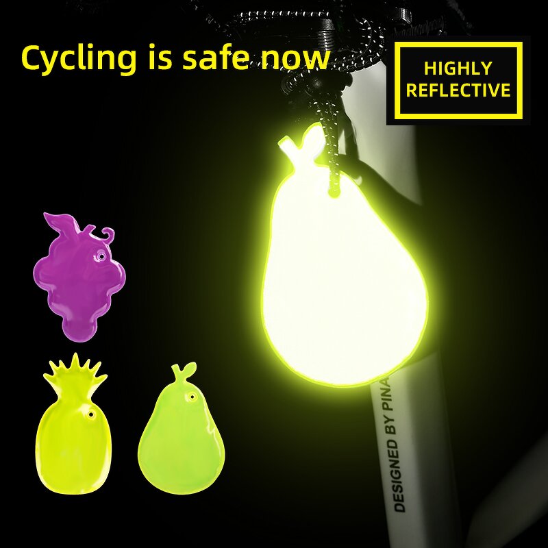 Bicycle Reflective Patches Supplier - Cartoon Fruit Safety Warning