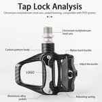 Road Bike Pedal Manufacturer - Carbon SPD Self-Locking Set