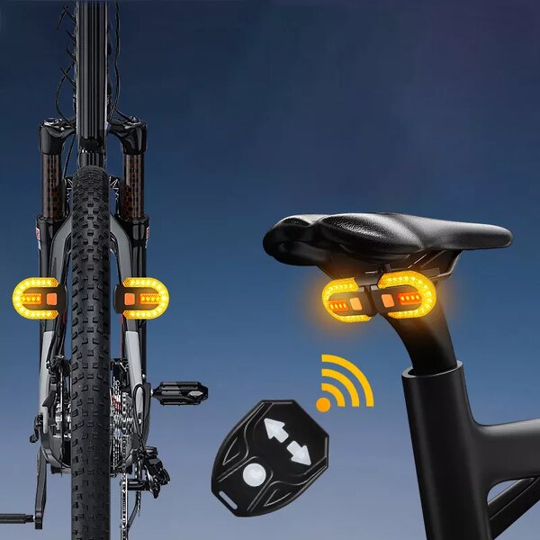 Bicycle Turn Signal Light Factory - Remote Control Rechargeable