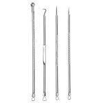 Blackhead Remover Kit Supplier - 4pcs Curved PC Tweezers Set