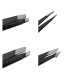 Eyebrow Tweezers Set Manufacturer - 4pcs Stainless Steel Leather