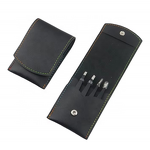 Eyebrow Tweezers Set Manufacturer - 4pcs Stainless Steel Leather