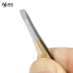 Eyelash Tweezers Factory - Custom Logo Slant Stainless Steel