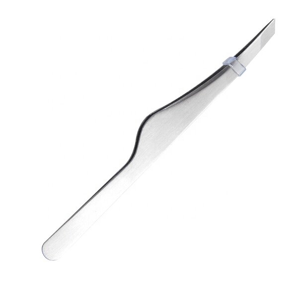 Eyebrow Tweezers Manufacturer - Custom Logo Black Slanted Tip