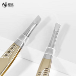 Eyelash Tweezers Factory - Custom Logo Slant Stainless Steel