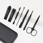 Nail Clipper Set Supplier - 7pcs Black Portable Travel Bag