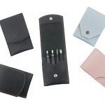 Eyebrow Tweezers Set Manufacturer - 4pcs Stainless Steel Leather