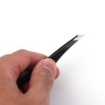 Eyebrow Tweezers Manufacturer - Custom Logo Black Slanted Tip
