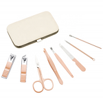 Manicure Pedicure Set Supplier - 8pcs Rose Gold Portable Kit