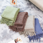 Raschel Blanket Factory - OEM Luxury Tassel Detail Wool Feel Blanket