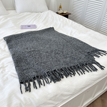 Raschel Blanket Factory - OEM Luxury Tassel Detail Wool Feel Blanket