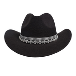 Woven Leather Belt Manufacturer - OEM Black Hat Scarf Decorative Accessory