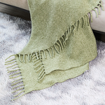 Raschel Blanket Factory - OEM Luxury Tassel Detail Wool Feel Blanket