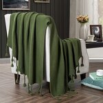 Teal Throw Blanket Manufacturer - OEM Knitted Fringe Couch Bed Cover Bulk