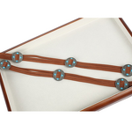 Leather Hat Accessory Factory - OEM Women's Turquoise Tassel Belt DIY