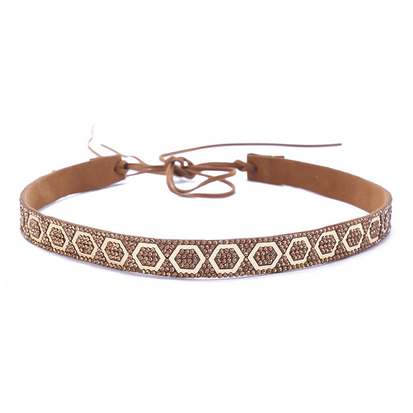 Top Hat Band Manufacturer - OEM Leather Diamond Studded Belt Accessory