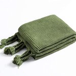 Teal Throw Blanket Manufacturer - OEM Knitted Fringe Couch Bed Cover Bulk