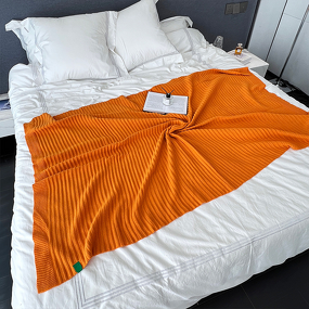 Knitted Blanket Manufacturer - OEM Nordic Style Solid Color Sofa Cover