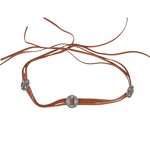 Leather Hat Accessory Factory - OEM Women's Turquoise Tassel Belt DIY