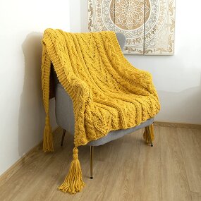 Chunky Knit Blanket Factory - OEM 63x51 Inch Eco-Friendly Sofa Cover