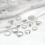 Ring Set Supplier - Bohemian Leaf Diamond 15-Piece Wholesale
