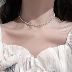 Alloy Necklace Supplier - Silver Gold Color Round Pearl