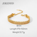 Stacking Bracelet Manufacturer - 18K Gold Plated Flat Snake Link