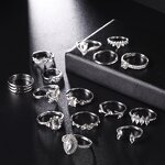 Ring Set Supplier - Bohemian Leaf Diamond 15-Piece Wholesale