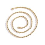 Chain Necklace Manufacturer - 14k 18k Gold Plated Twist Rope
