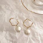 Freshwater Pearl Earrings Manufacturer - Real Gold Plated Irregular
