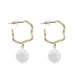Freshwater Pearl Earrings Manufacturer - Real Gold Plated Irregular