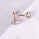 Stud Earring Manufacturer - Gold Plated Diamond Screw Men's