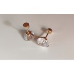 Stud Earring Manufacturer - Gold Plated Diamond Screw Men's