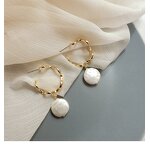 Freshwater Pearl Earrings Manufacturer - Real Gold Plated Irregular