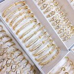 Rhinestone Bracelet Manufacturer - Color Gold Plated Zirconia