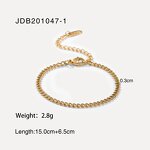 Stacking Bracelet Manufacturer - 18K Gold Plated Flat Snake Link