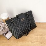 Purse Supplier - Diamond Lattice Pu Custom Tote Bag