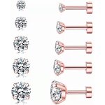 Stud Earring Manufacturer - Gold Plated Diamond Screw Men's