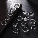 Ring Set Supplier - Bohemian Leaf Diamond 15-Piece Wholesale