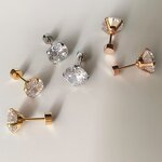 Stud Earring Manufacturer - Gold Plated Diamond Screw Men's