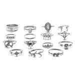 Ring Set Supplier - Bohemian Leaf Diamond 15-Piece Wholesale